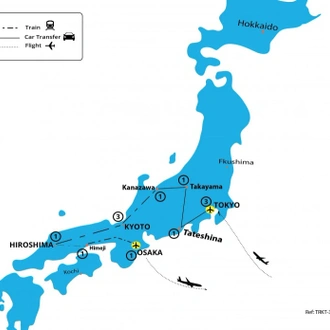 tourhub | Tweet World Travel | Japan Cherry Blossom Tour: Cherry Blossom Viewing In Japan | Tour Map