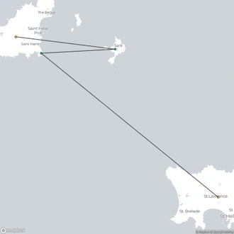 tourhub | Exodus Adventure Travels | Walking in Jersey, Guernsey and Sark | Tour Map