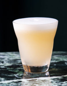 Babydoll (rum, rhubarb liqueur, lemon and egg white)