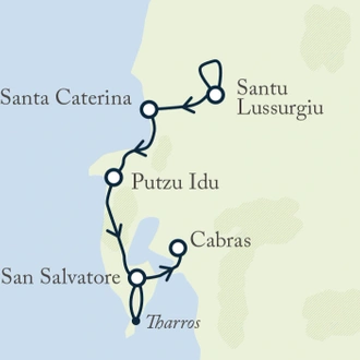 tourhub | Exodus | Secrets of Sardinia Walking | Tour Map