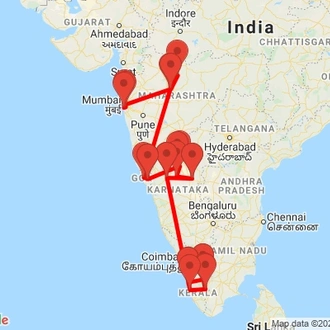 tourhub | Agora Voyages | Incredible Tour of India | Tour Map