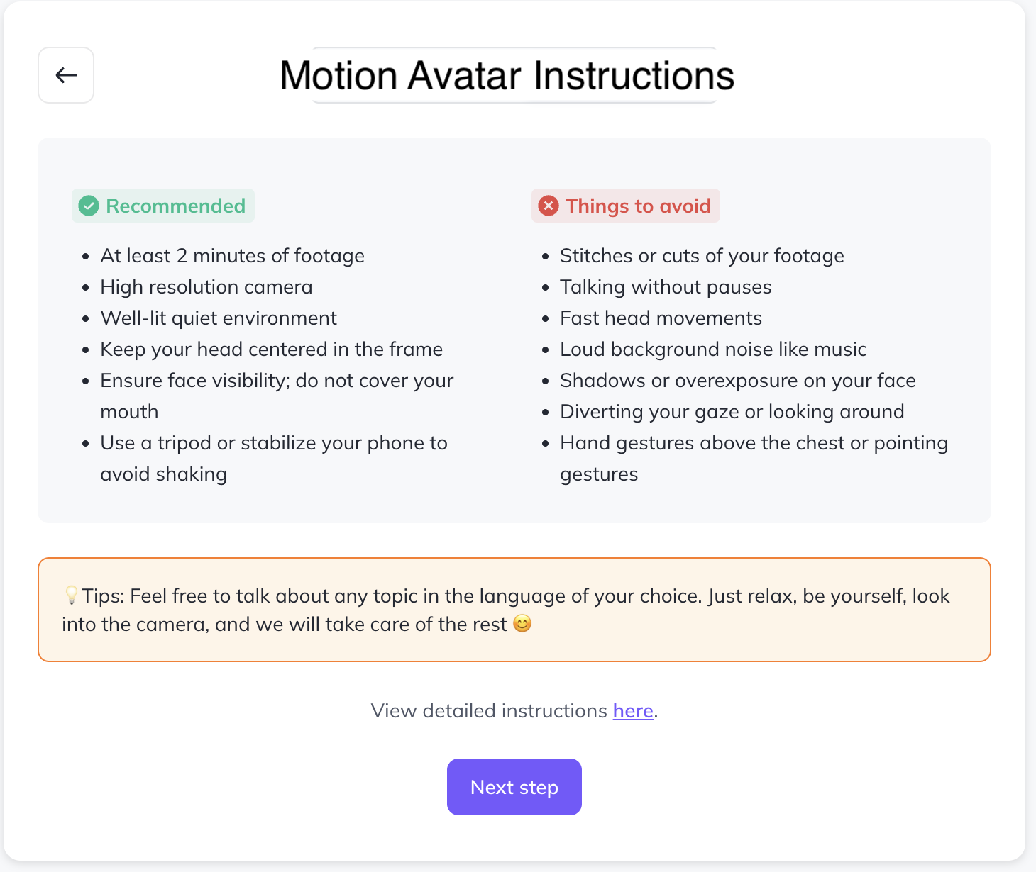 How to create your first Instant Avatar!