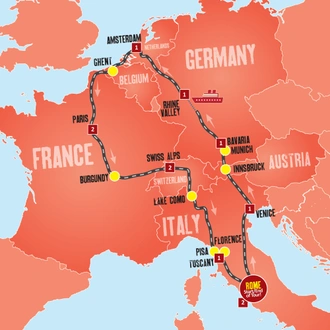 tourhub | Expat Explore Travel | Europe Escape | Tour Map