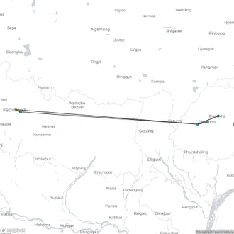 tourhub | Encounters Travel | Himalayan Kingdoms | Tour Map