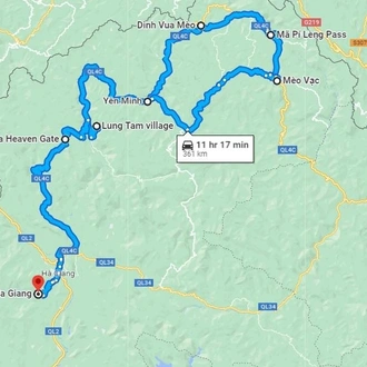 tourhub | CONNEK TRIP | HA GIANG EASY RIDER 2 DAYS | Tour Map