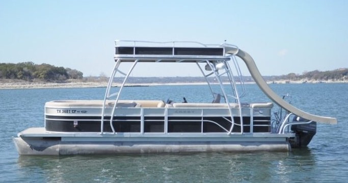 Double Decker BYOB Party Boat with Water Slide & Captain Included image 2