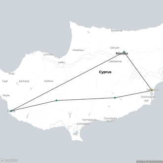 tourhub | Today Voyages | Discover Cyprus 2024 | Tour Map