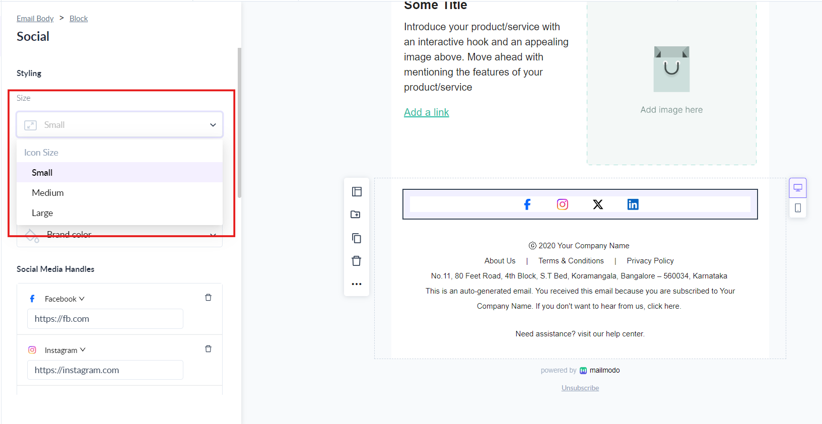 Adding Social Media Sharing Widgets in Email 