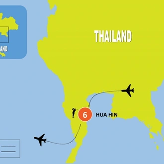 tourhub | Tweet World Travel | 7 Day Thailand Luxury Golf Package - Hua Hin | Tour Map