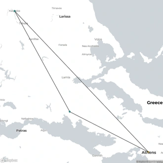 tourhub | Destination Services Greece | Highlights of the Mainland: Delphi and Meteora | Tour Map