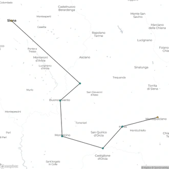 tourhub | Walkers' Britain | Exploring Tuscan Hilltop Towns | Tour Map