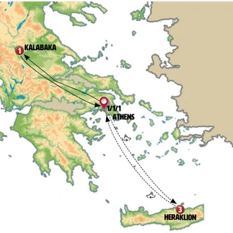 tourhub | Europamundo | Crete and Northern Greece | Tour Map