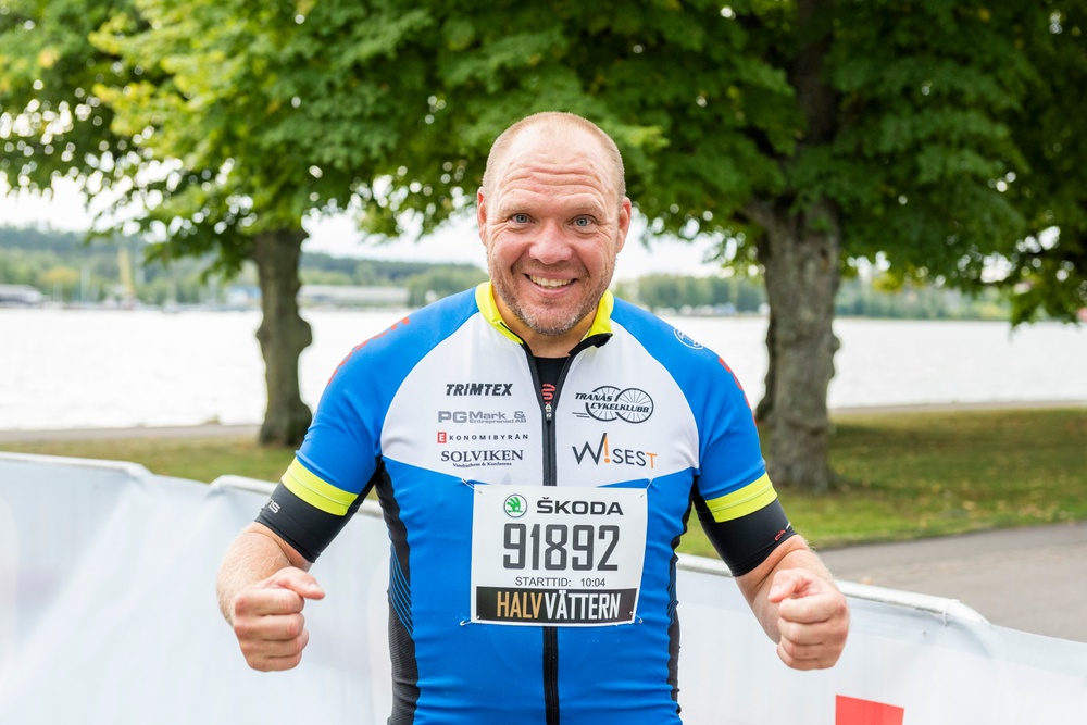 Tobias Igefors från Tranås cyklade tre lopp på fyra dagar under Vätternrundan-helgen.
