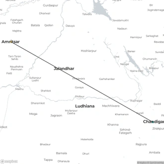 tourhub | Agora Voyages | Golden Temple & Wagah Border Tour | Tour Map