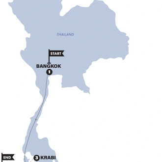 tourhub | Contiki | Thai Island Hopper West Plus | Tour Map