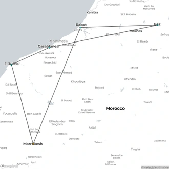 tourhub | Encounters Travel | Imperial Cities tour | Tour Map