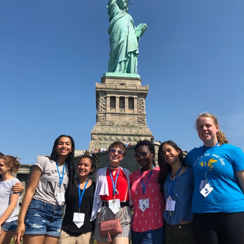 Girls Day Out featuring the Statue of Liberty.