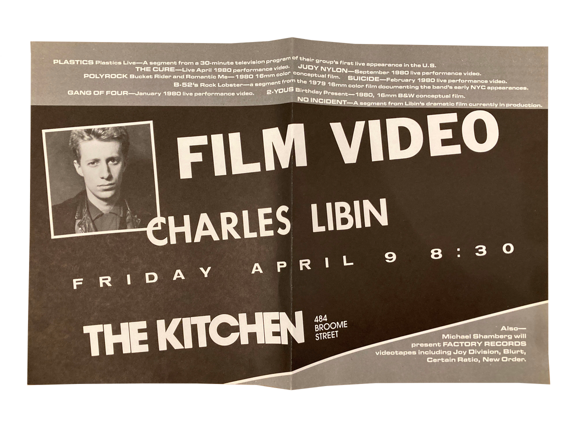 Charles Libin, April 9, 1982 [The Kitchen Posters]