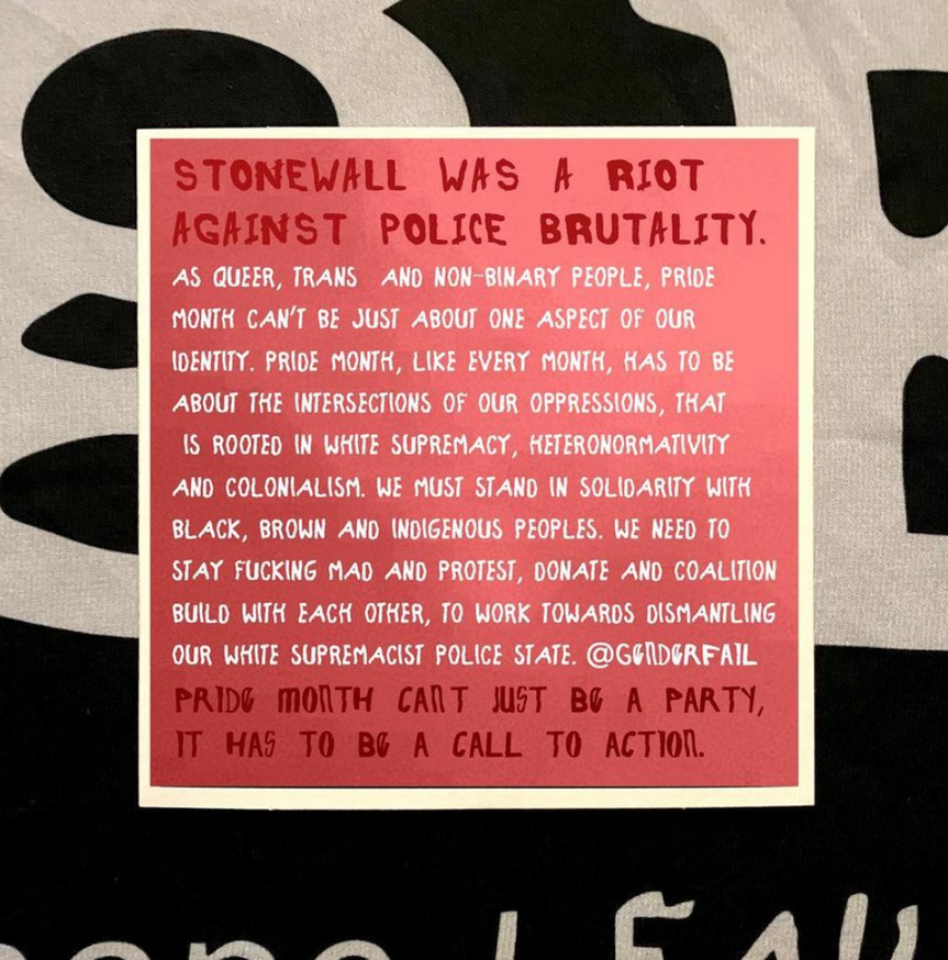 Stonewall was a Riot on Police Brutality T-Shirt [Small] thumbnail 2