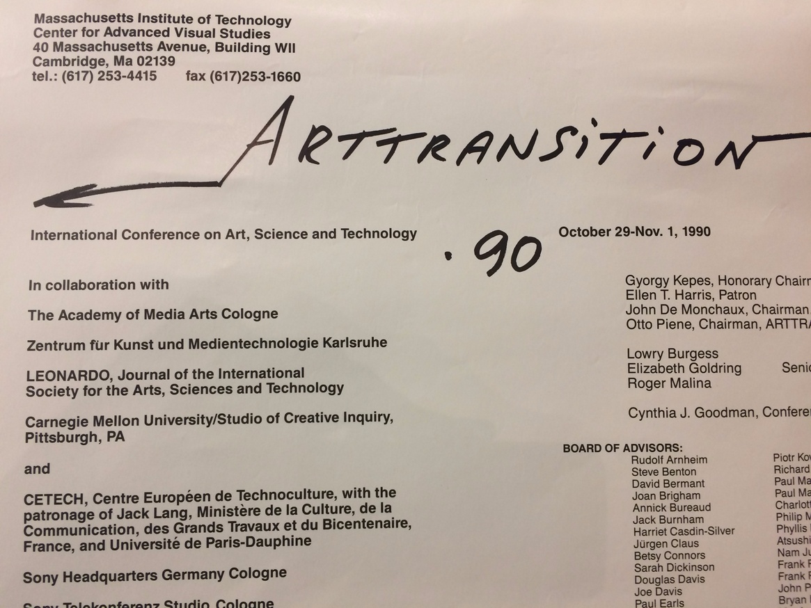 ARTTRANSITION : International Conference on Art, Science, and Technology Oct. 29 - Nov. 1, 1990 thumbnail 2