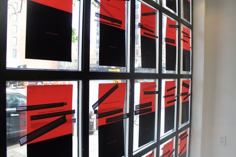 Inquiries, Statements, Listings - A window installation  by Tony Whitfield