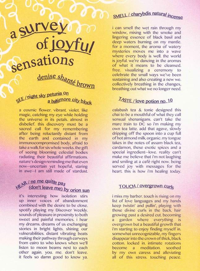 A Survey of Joyful Sensations