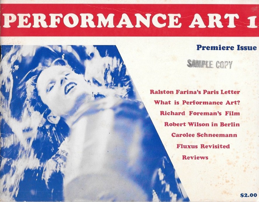 Performance Art Magazine No. 1 (1979)