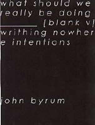What Should We Really Be Doing : (Blank V) Writhing Nowhere Intentions