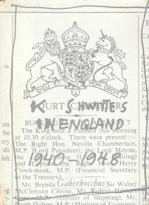 Kurt Schwitters in England 1940-1948