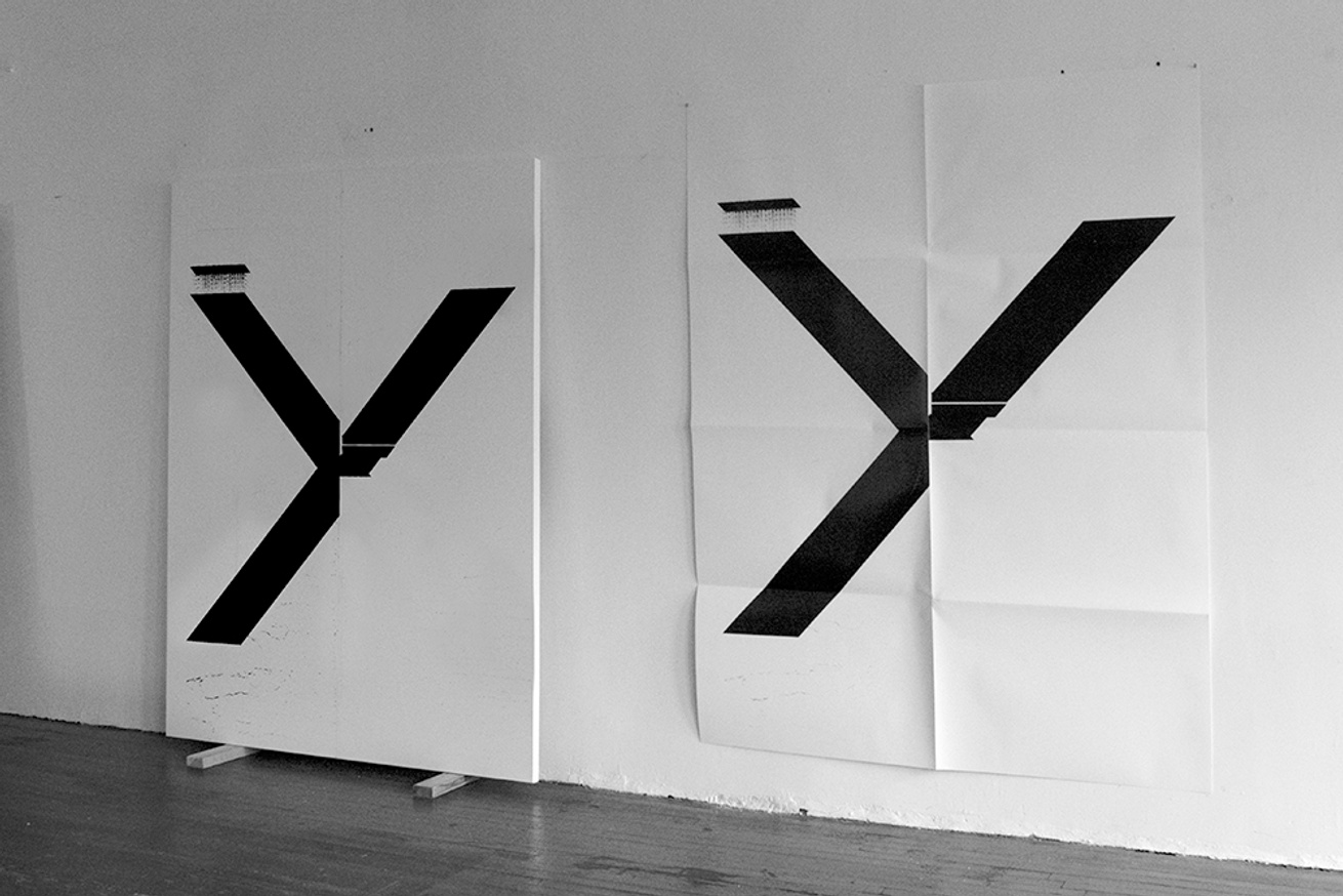  X Poster (Untitled, 2007, Epson UltraChrome inkjet on linen, 84 x 69 inches, WG1211), 2019