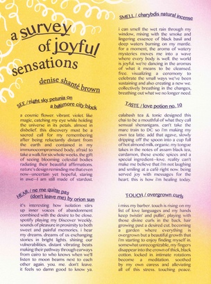 A Survey of Joyful Sensations