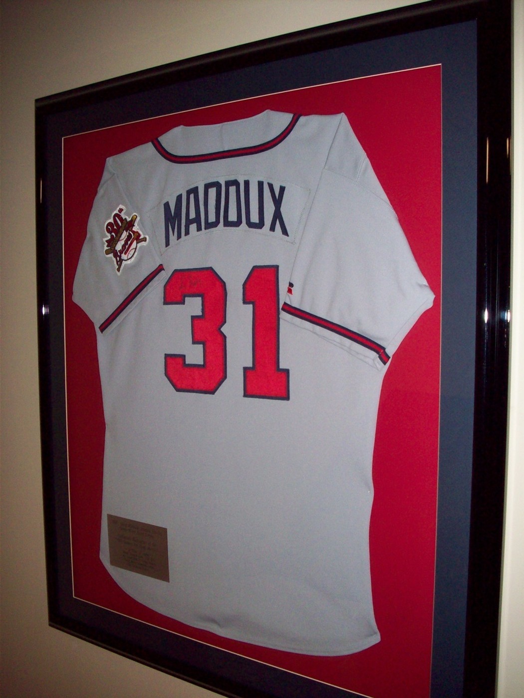 Lot Detail - 1995 Greg Maddux Atlanta Braves Game Worn Road Jersey with  30th Anniversary Patch