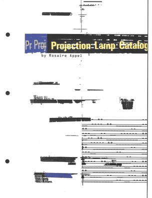 Projection Lamp Catalog