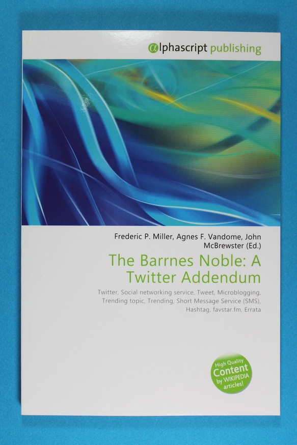 The Barrnes Noble : A Twitter Addendum