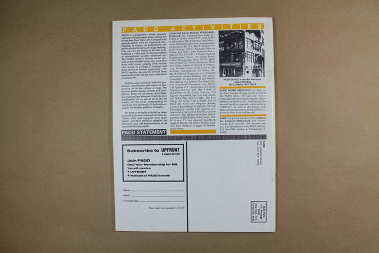 Upfront : A Publication of Political Art Documentation / Distribution thumbnail 2