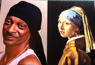 Snoop and the Pearl Earring Postcard
