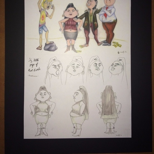 Model Sheet and Character Line Up from Character Design
