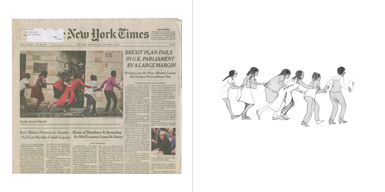 Front Pages with Pictures of Women Walking and Running: The New York Times thumbnail 3