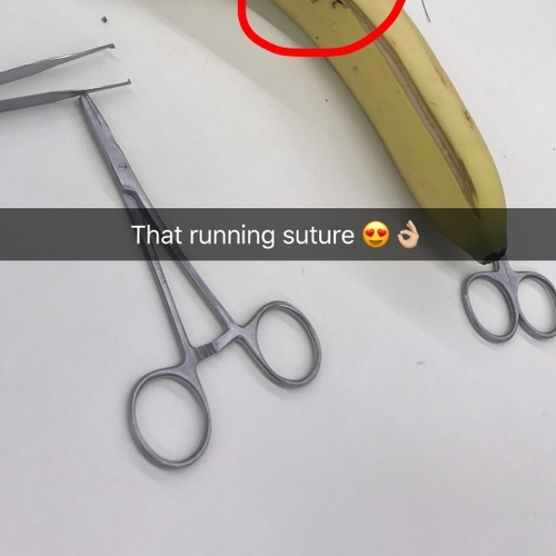 This was the first time I did a running suture. It was a fun experience. 