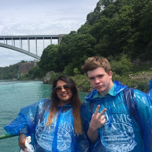 My friend Zach and I on the Maid of the mist at Niargra Falls!