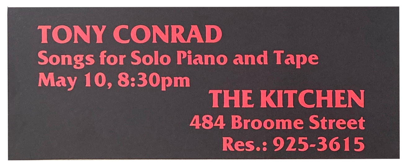 Songs for Solo Piano and Tape, May 10, 1980 [The Kitchen Posters]