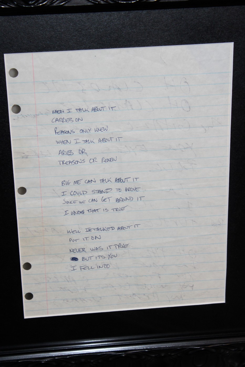 Foo Fighters Live on Instagram: The lyrics for @foofighters 'Under You'  handwritten by Dave - as shared in the band's mailing list (not signed up  yet? The link is on their official