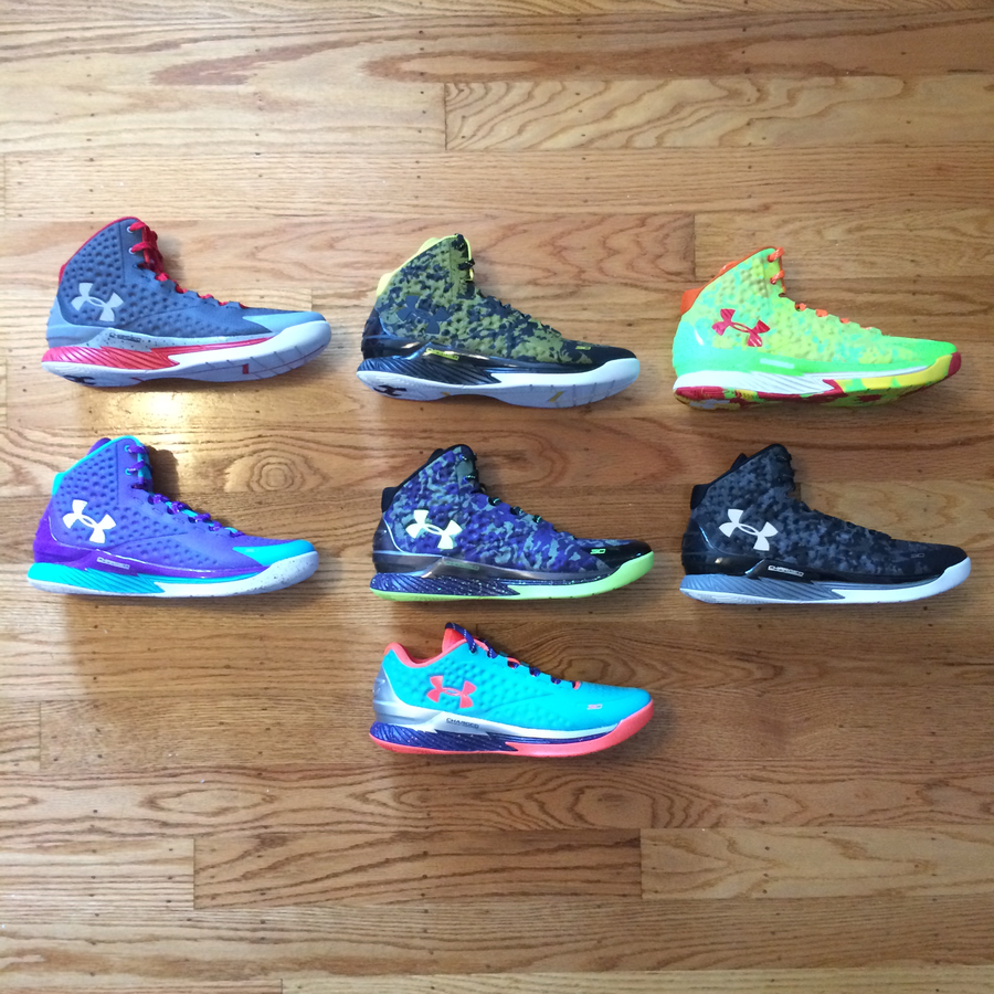 steph curry shoe collection