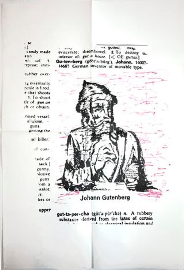 Talk Is Cheap Johann Gutenberg Poster
