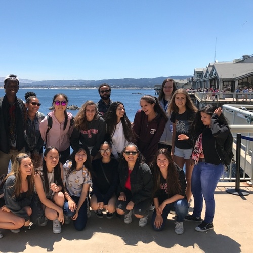 Sociology Class on a field trip to Monterey Bay Aquarium the last day of class