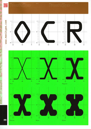 OCR-X Type Specimen