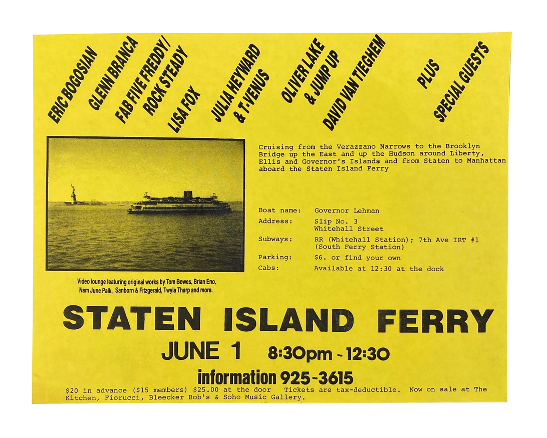 Staten Island Ferry, June 1, 1982 [The Kitchen Posters]