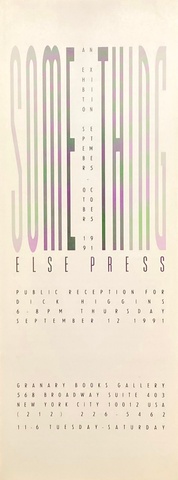Something Else Press Exhibition Brochure [Second Printing]