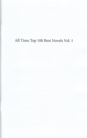 All-Time Top 100 Best Novels, Vol. 1