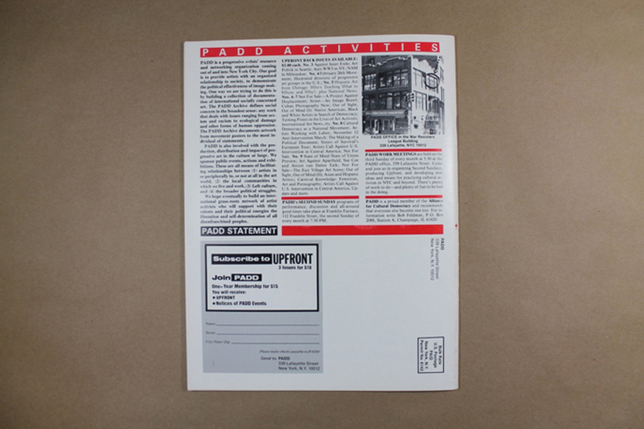 Upfront : A Publication of Political Art Documentation / Distribution thumbnail 5